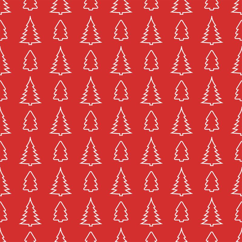 无缝模式圣诞树元素图案背景矢量
