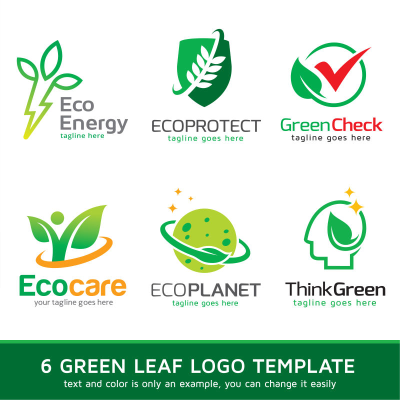 绿色生态矢量创意logo设计