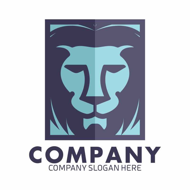 矢量狮子头像的logo设计