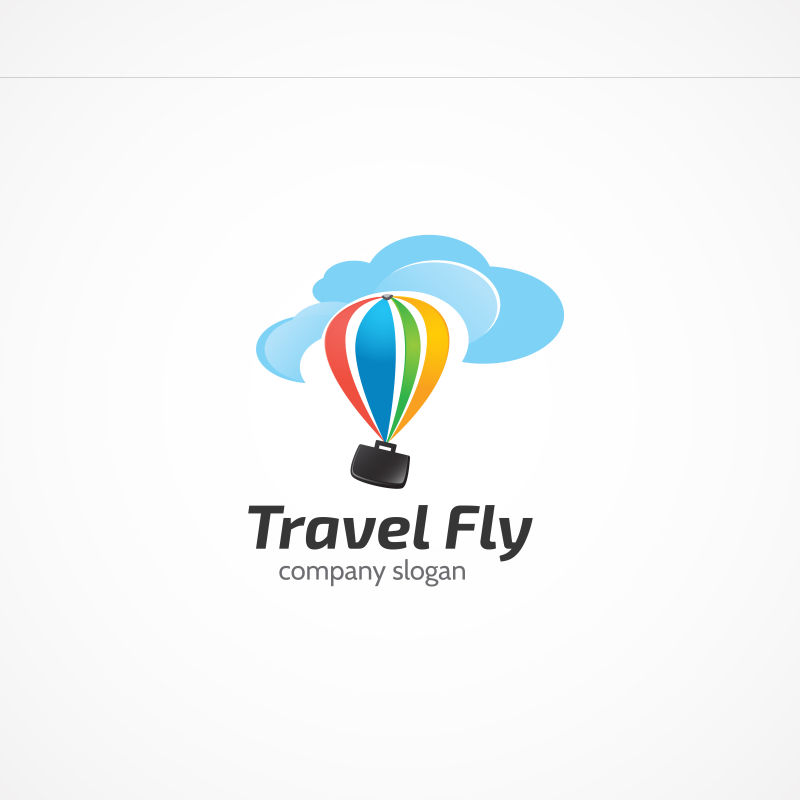 热气球旅行矢量创意logo设计