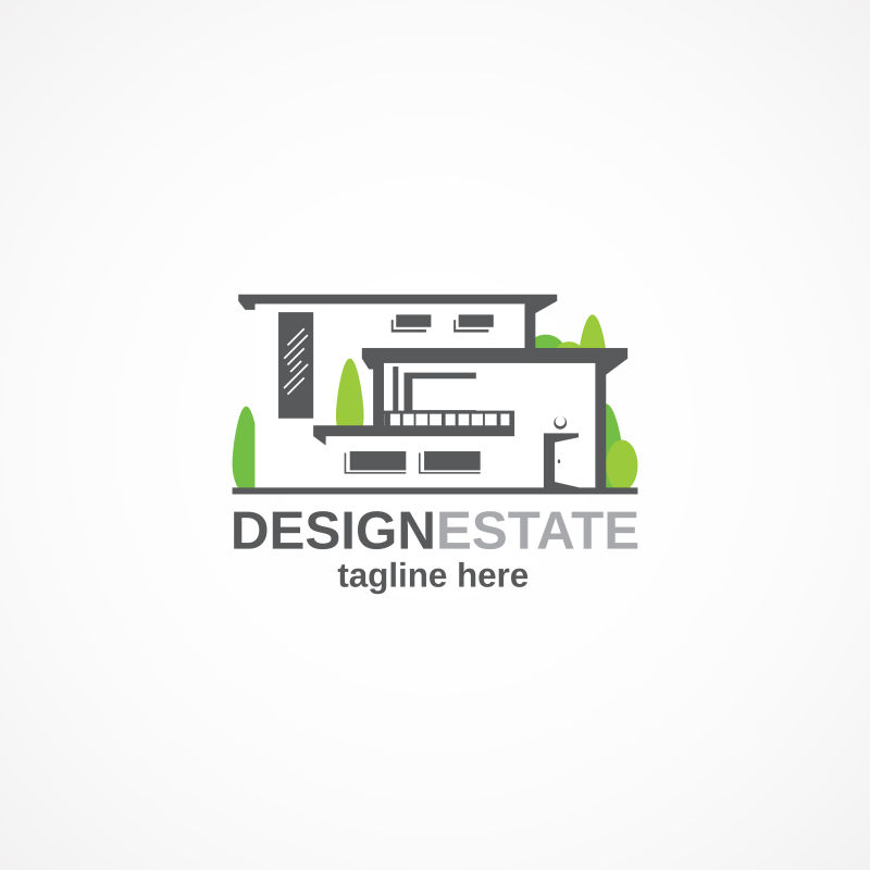 绿色庄园矢量创意logo设计