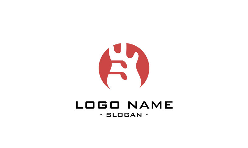 矢量的吉他logo设计