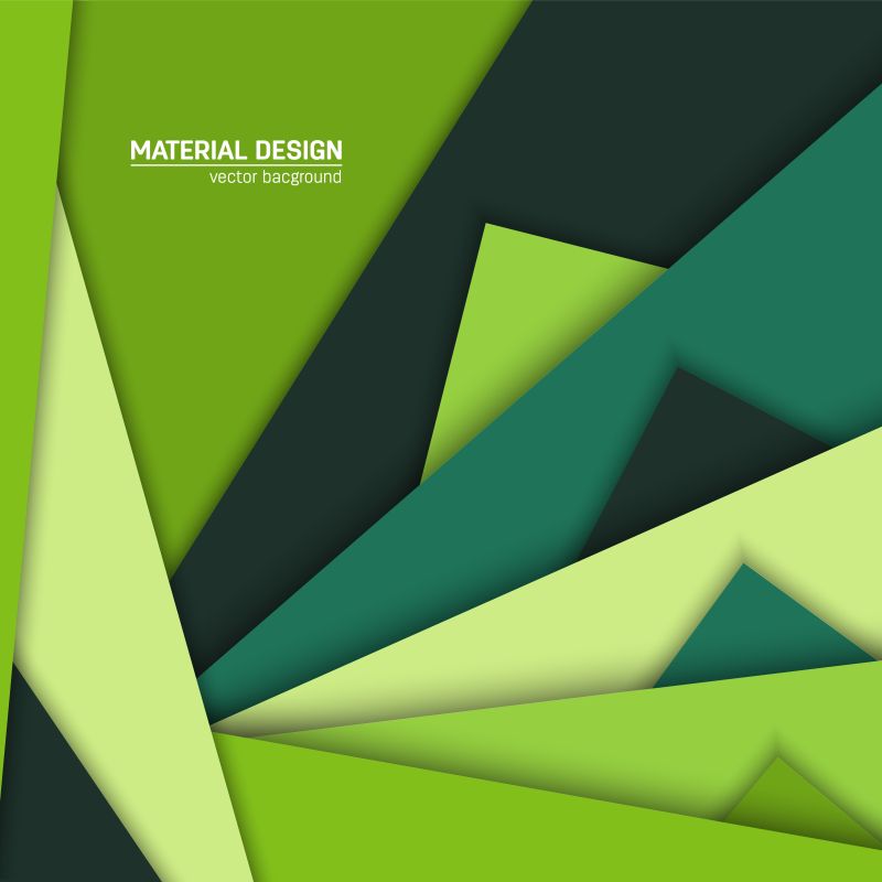 绿色立体纸艺图案矢量设计