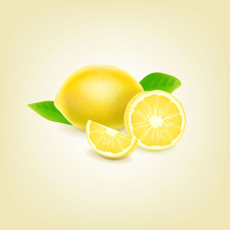 新鲜的柠檬矢量插图