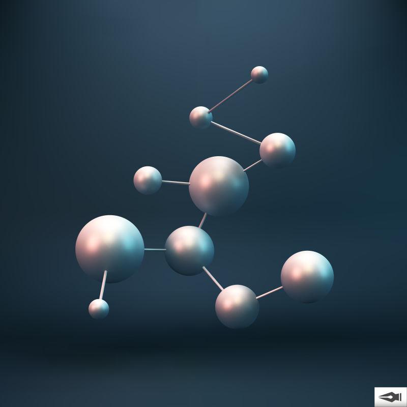 矢量3D分子结构背景