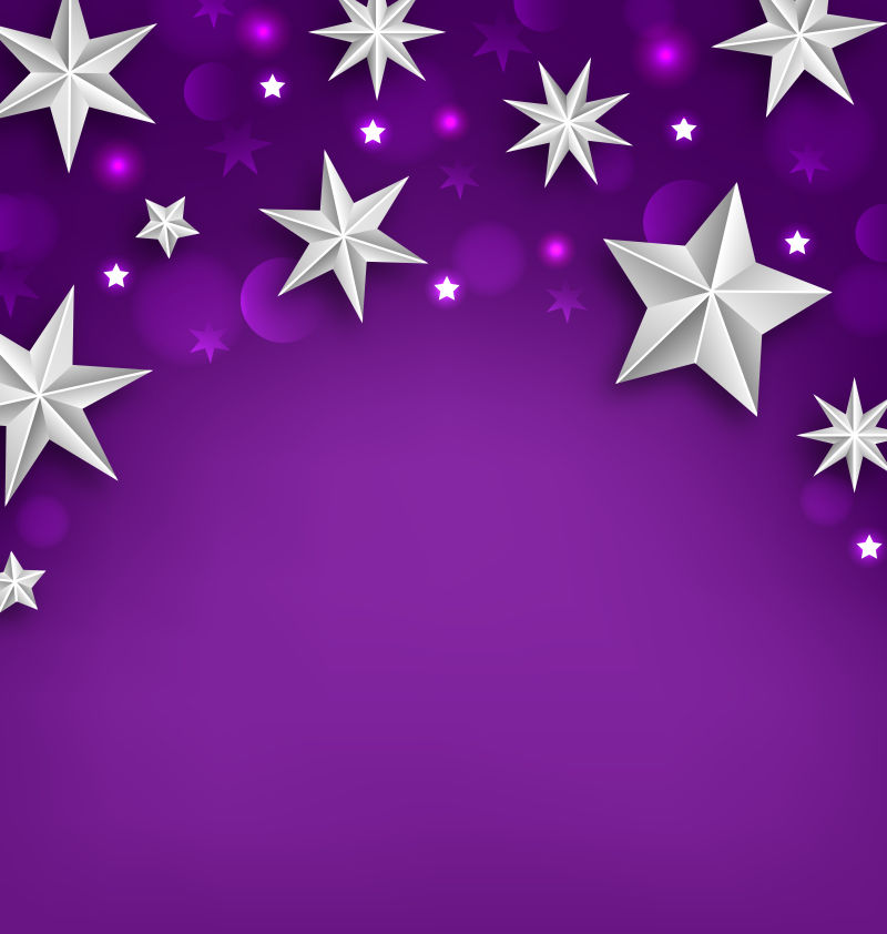 紫色抽象星星背景矢量设计