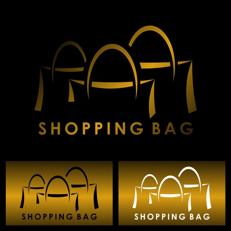 矢量购物袋logo设计
