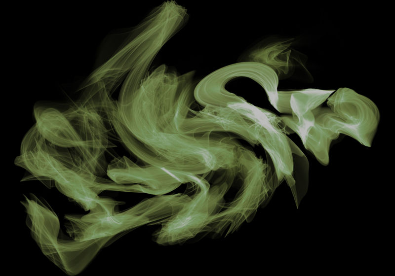 绿色缭绕的烟雾设计