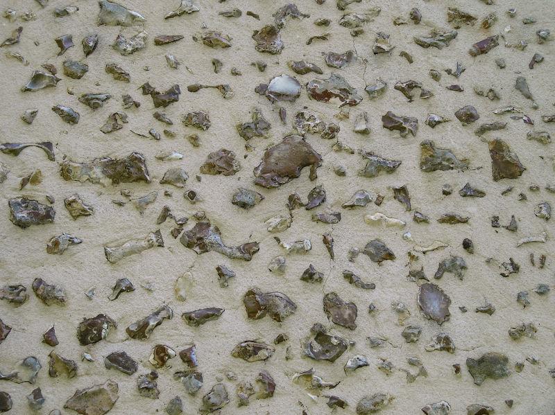 凸出水泥地面的小石头背景