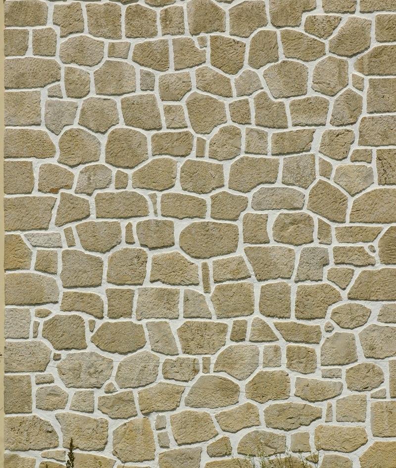 一小块拼接的小石子墙背景