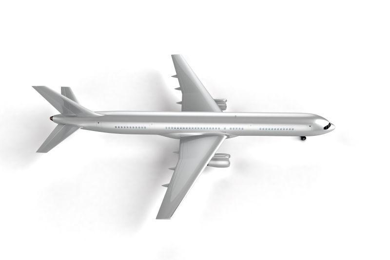 创意3D银色飞机模型