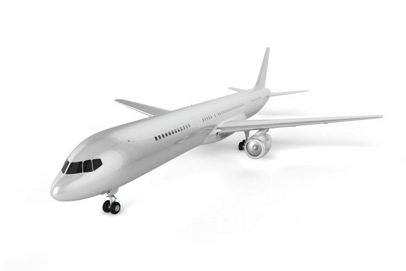 创意3D模型银色飞机
