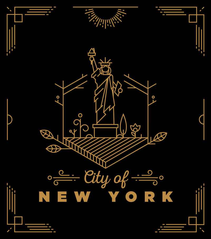 纽约城市单字标志建筑设计