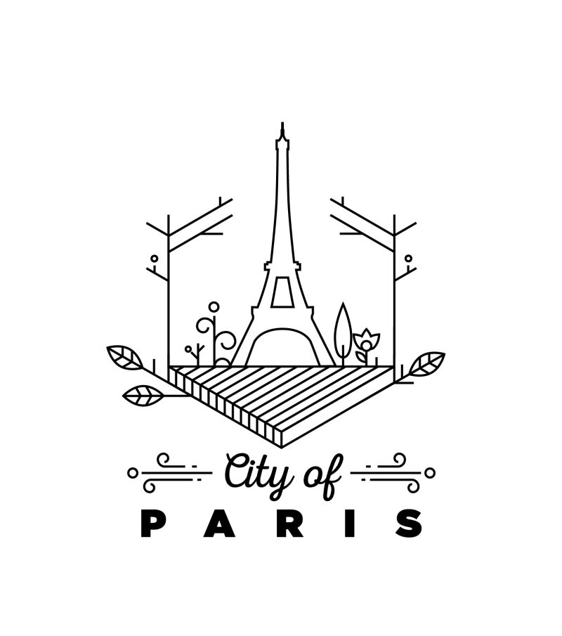 巴黎城市单字标志建筑