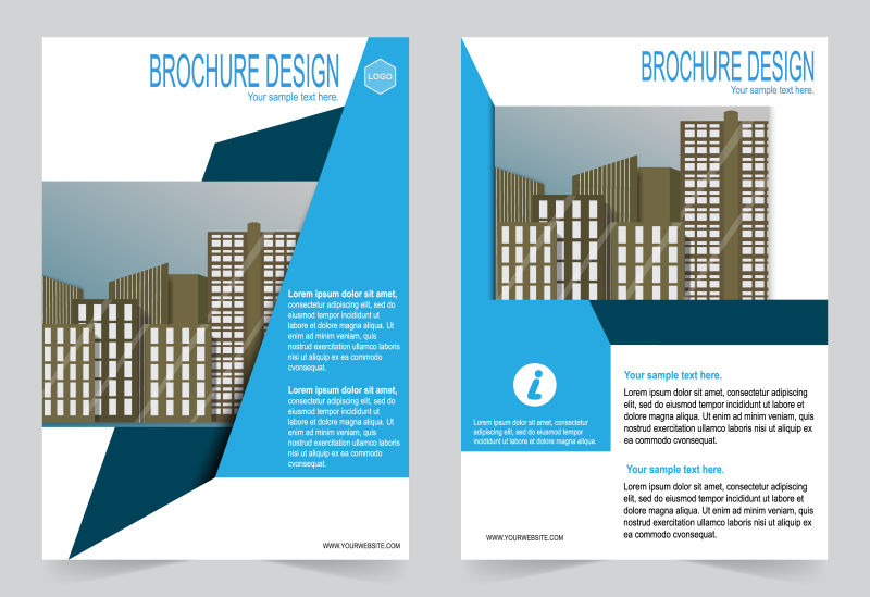 创意矢量商业都市宣传册设计