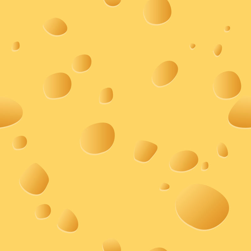 创意奶酪纹理的矢量卡通插图