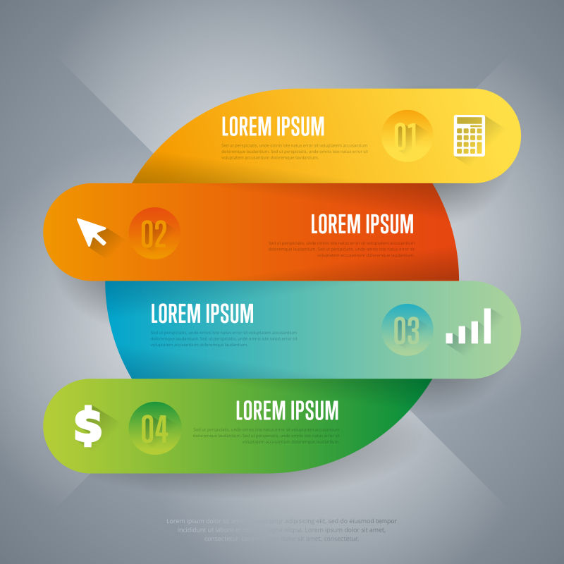 创意矢量抽象形状的矢量信息图表设计
