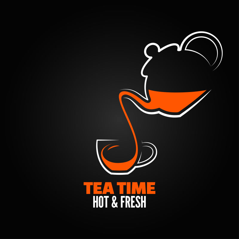 茶杯logo矢量设计