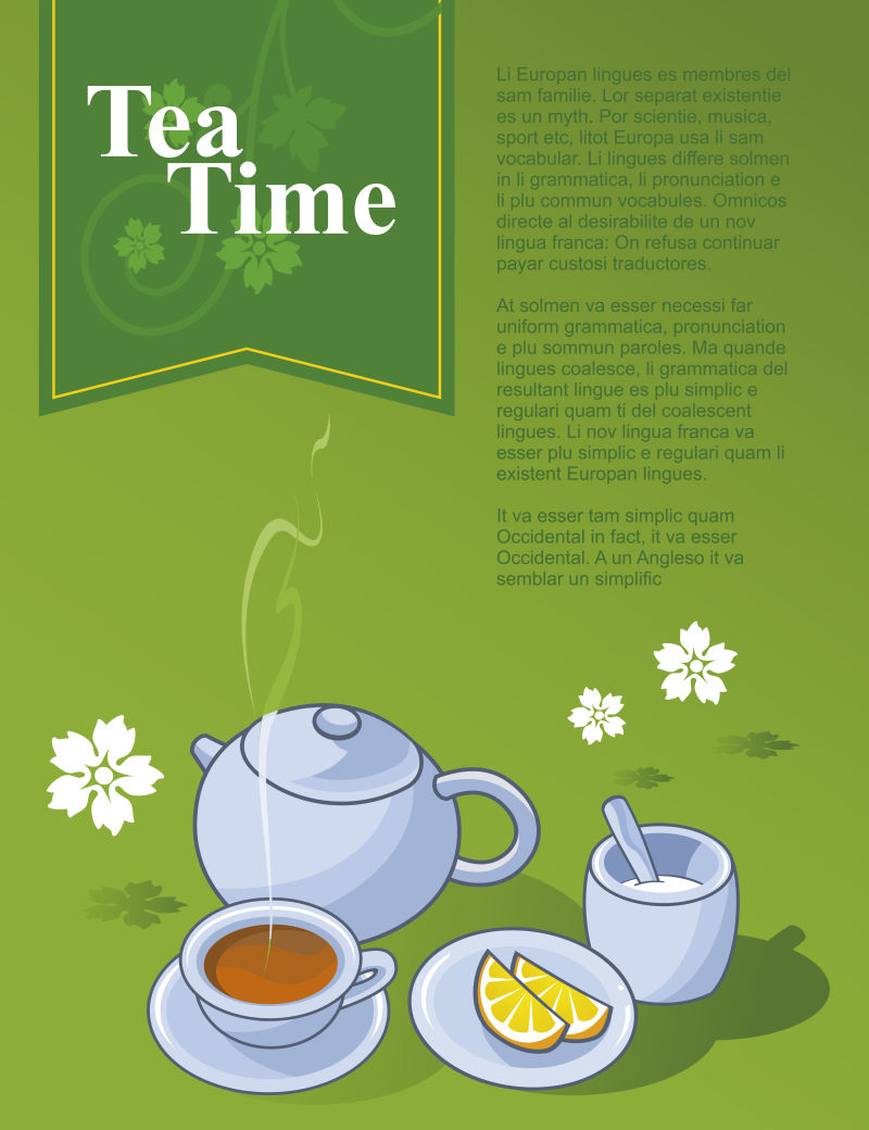 矢量创意茶叶海报宣传设计