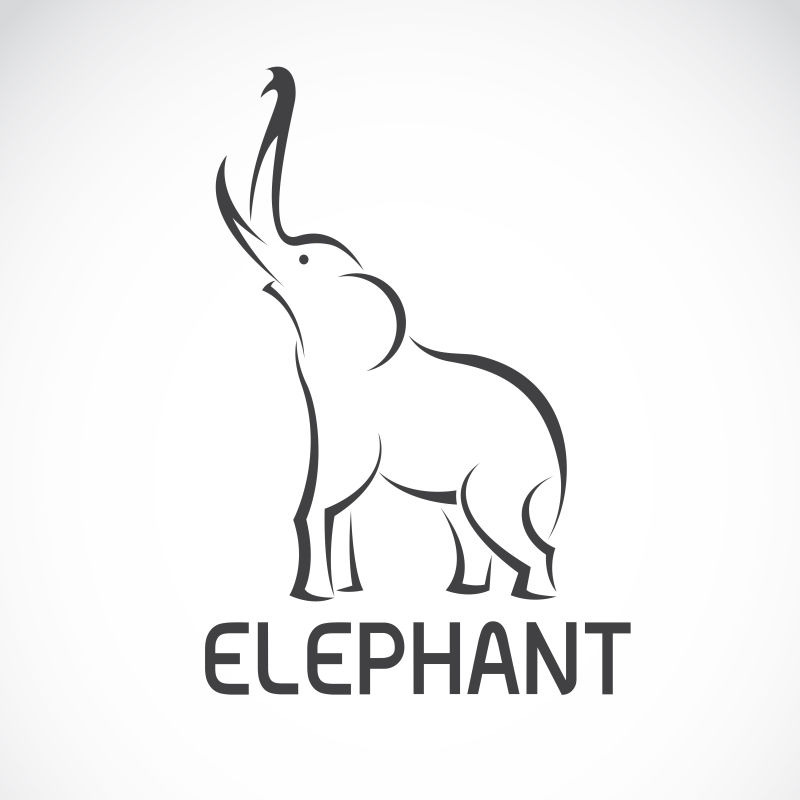 矢量大象logo设计