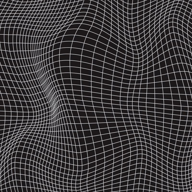 抽象白浪线曲面网矢量图