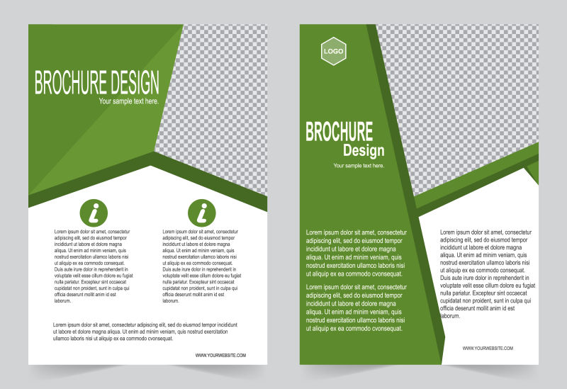 抽象绿色商业几何宣传册设计