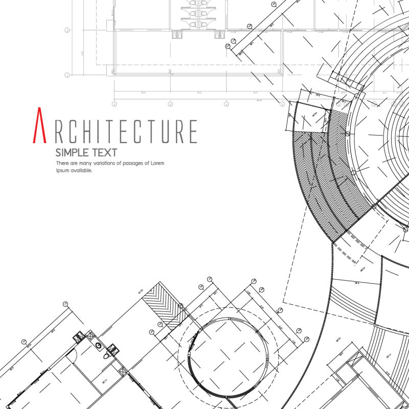 建立简单的建筑设计背景矢量插图