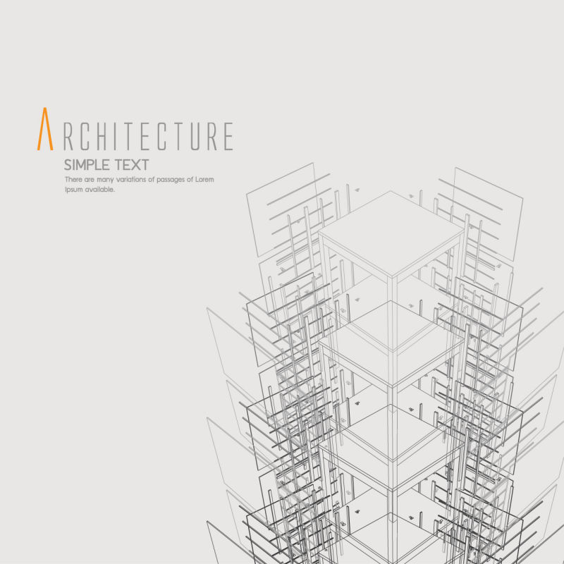 抽象矢量建筑设计插图
