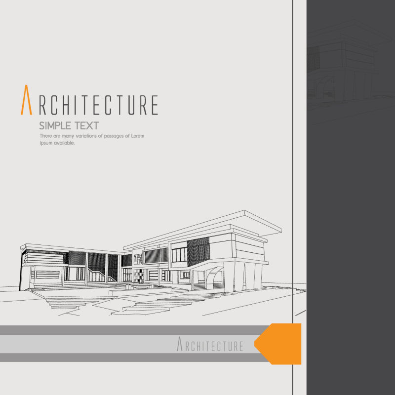 创意矢量现代建筑设计插图