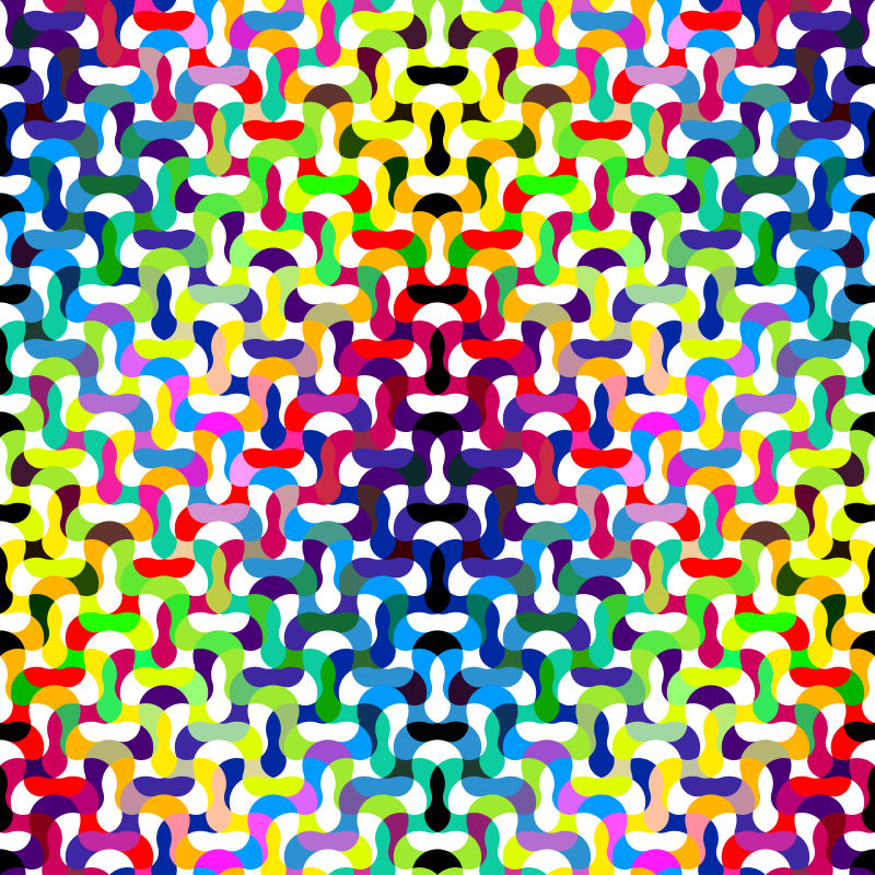 抽象矢量彩色波浪状的设计无缝背景