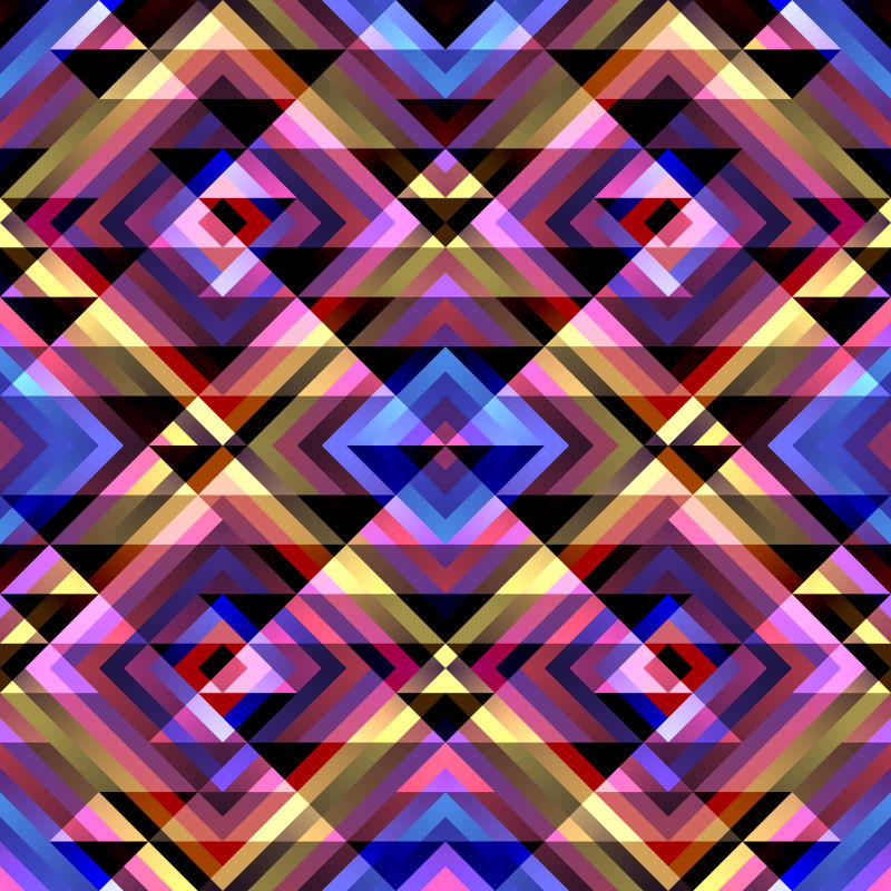 抽象阿兹特克风格的矢量彩色几何背景