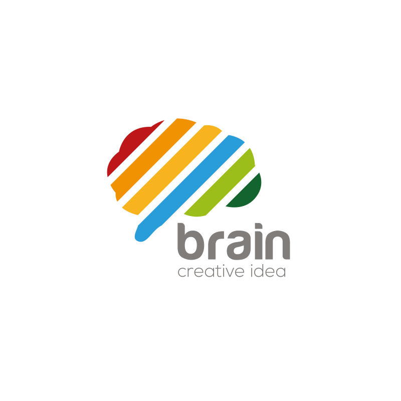 矢量设计聪明大脑logo