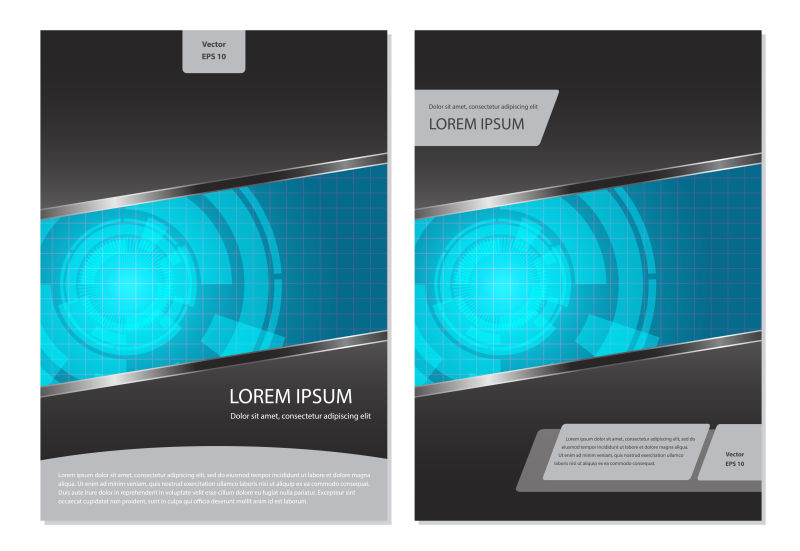 创意矢量现代科技风格的宣传封面设计