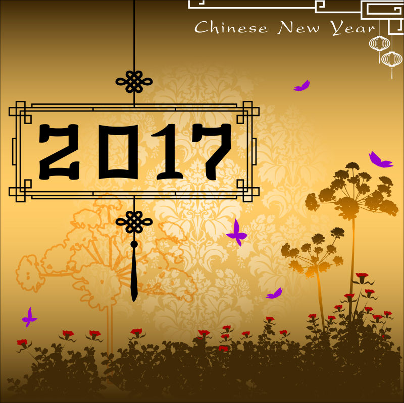 矢量2017新年背景