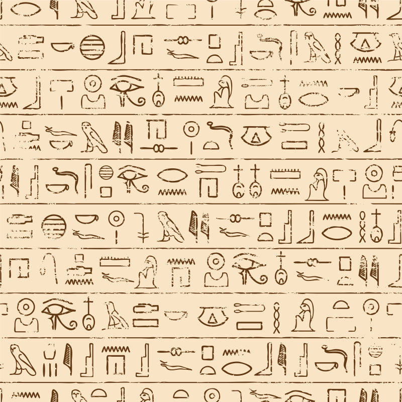 矢量埃及象形文字背景