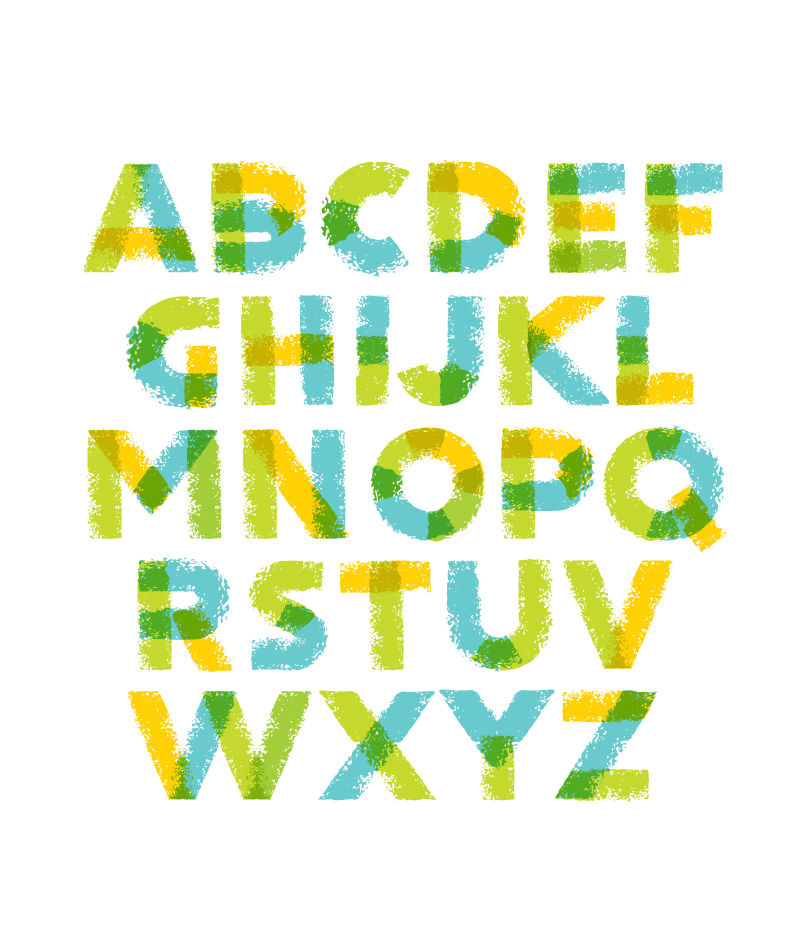 创意矢量有趣的彩色字体设计