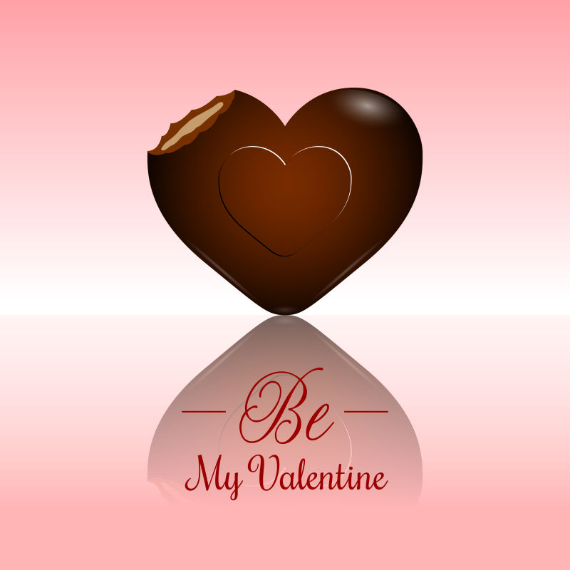 情人节巧克力图案背景矢量设计