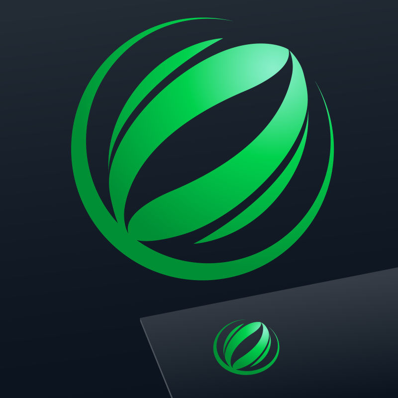 矢量绿色创意logo