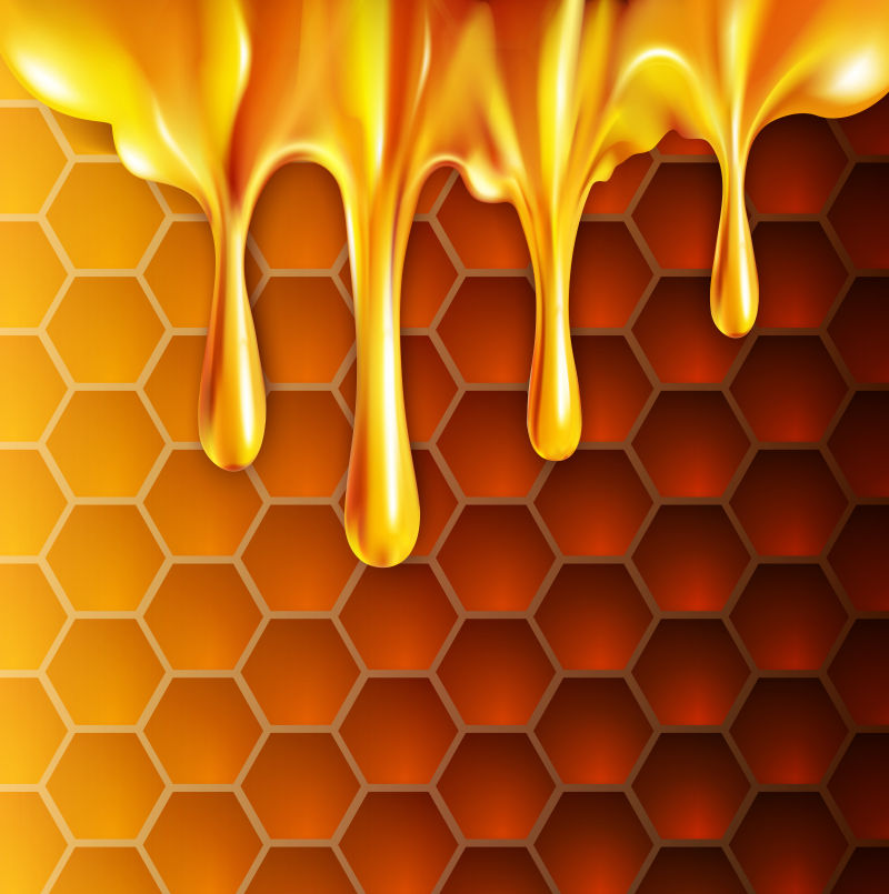 抽象矢量蜂蜜设计元素