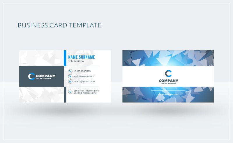 创意矢量现代商业双面名片设计