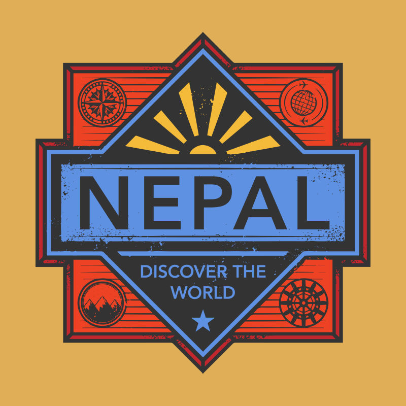 矢量的尼泊尔古典插图