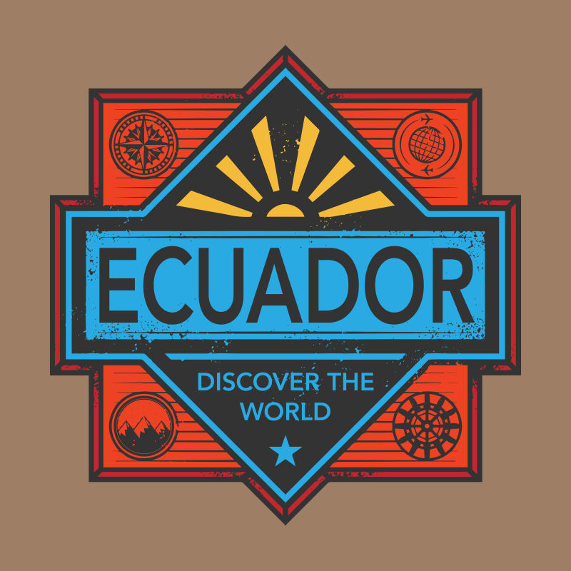 厄瓜多尔古典插图矢量设计