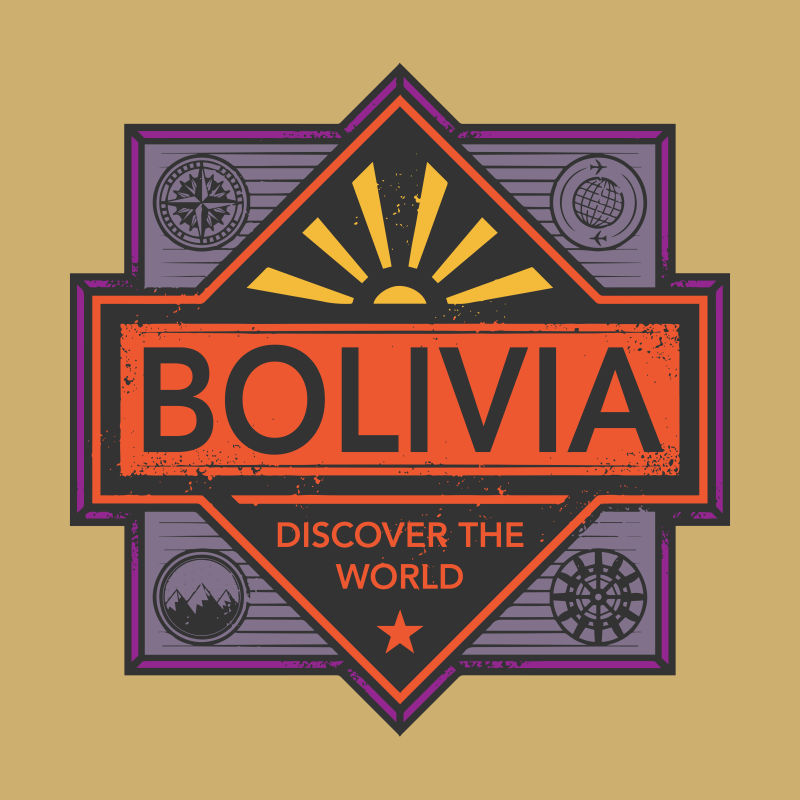 玻利维亚古典插图矢量设计