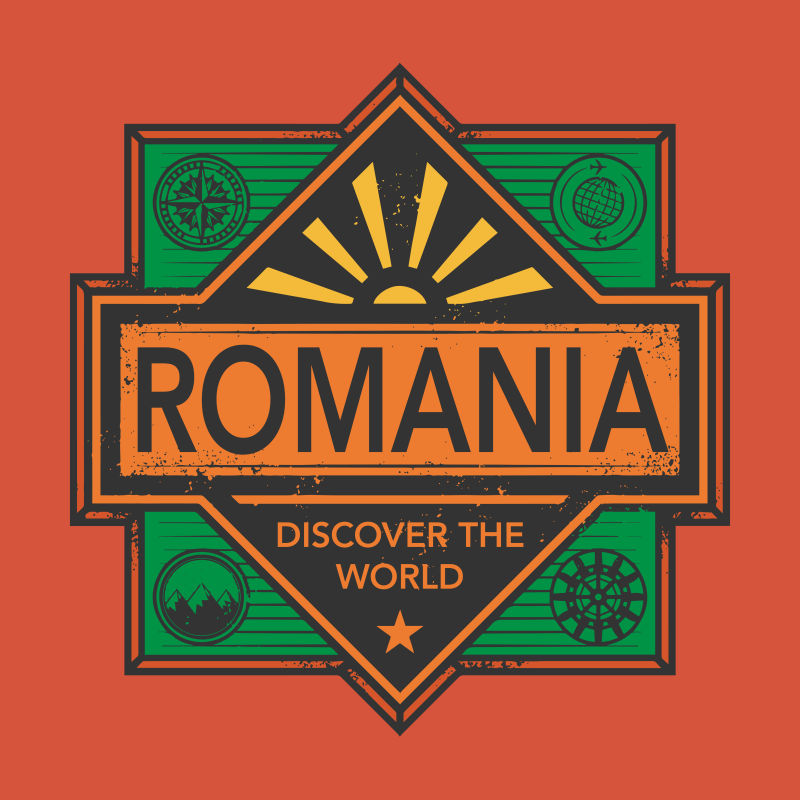 罗马尼亚古典插图矢量设计
