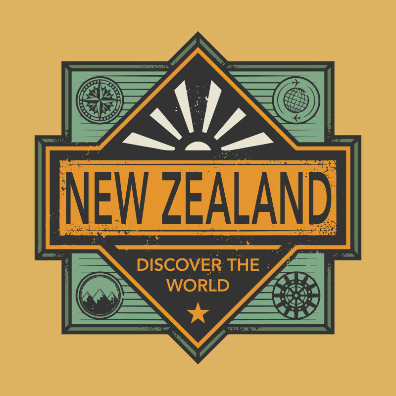 新西兰矢量徽章