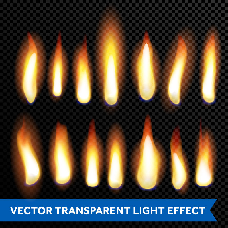 创意矢量燃烧的火焰设计元素