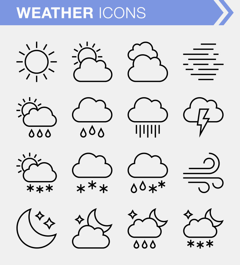 矢量天气情况图标