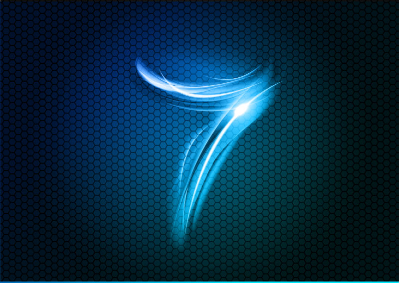 矢量光效数字7