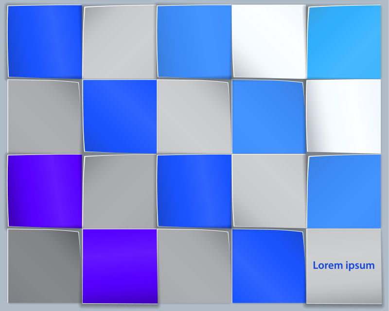 矢量蓝色灰色方块抽象向量背景