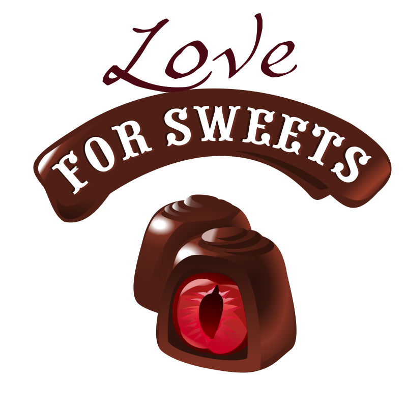 巧克力糖果插图矢量设计